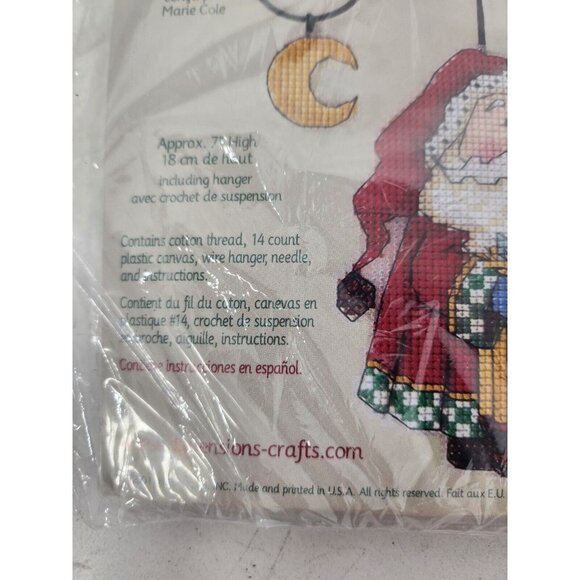 Dimensions Wire Welcome Santa Claus Snowman Greetings Counted Cross Stitch Kit - Picture 3 of 9